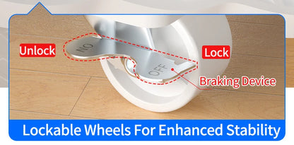 Mobile Extendable Computer Cart Adjustable Stand With Universal Wheels For Office CPU Tower Anti Slip Breathable Design