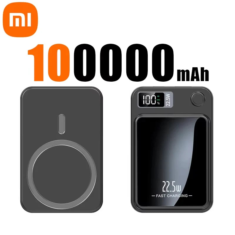 Xiaomi Magnetic Power Bank 100000mAh Wireless Fast Charger For iPhone Samsung Portable Auxiliary Battery Magnetic Powerbank Hold