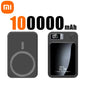 Xiaomi Magnetic Power Bank 100000mAh Wireless Fast Charger For iPhone Samsung Portable Auxiliary Battery Magnetic Powerbank Hold