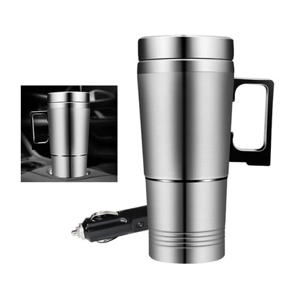 Water Coffee Milk Thermal Mug 12V/24V Car Electric Heating Cup 300ML Insulated Drink Mug Stainless Steel Travel Electric Kettle