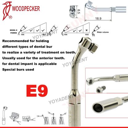 Woodpecker Dental Scaler Tips Ultrasonic Tooth Cleaning Machine Cutter Head Endo Perio Scaling Tips Fit EMS UDS Scaler Handpiece
