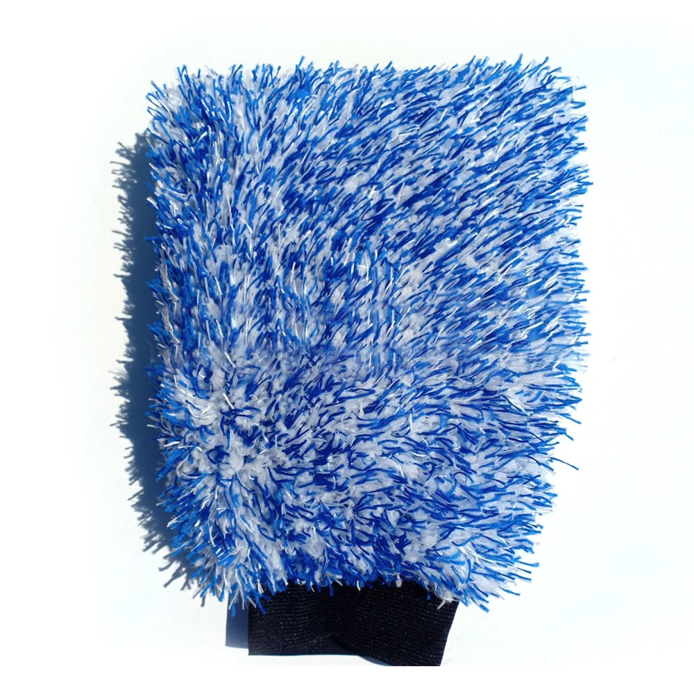 1pc Microfiber Wash Mitt Luxury Car Washing Detailing Cleaning UK