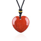 1pc 30mm Natural Stone Pendant Necklace Heart Amethyst Rose Quartz Pendant Necklace for Women Men Jewelry Party Gift