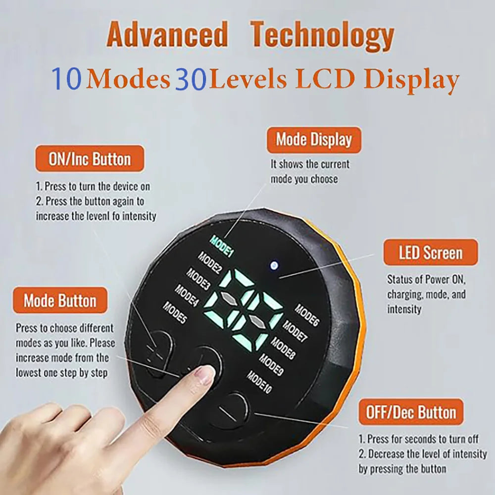 Smart Muscle Toner Abdominal Toning Belt Abs Trainer USB Recharge Body Massager Home Gym Training Fitness Equipment