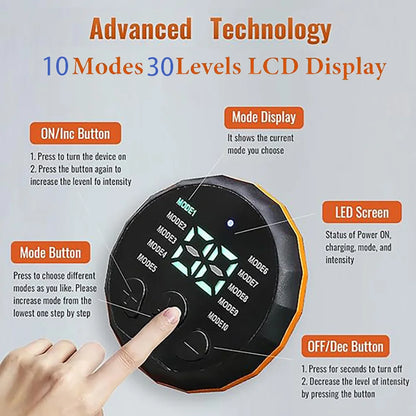 Smart Muscle Toner Abdominal Toning Belt Abs Trainer USB Recharge Body Massager Home Gym Training Fitness Equipment