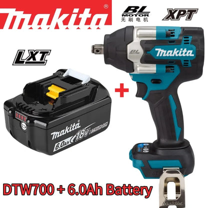 Makita DTW700 Cordless Impact Wrench 18V Brushless Motor 1000Nm Variable Speed Electric Wrench High Effieiency Durable Auto Stop