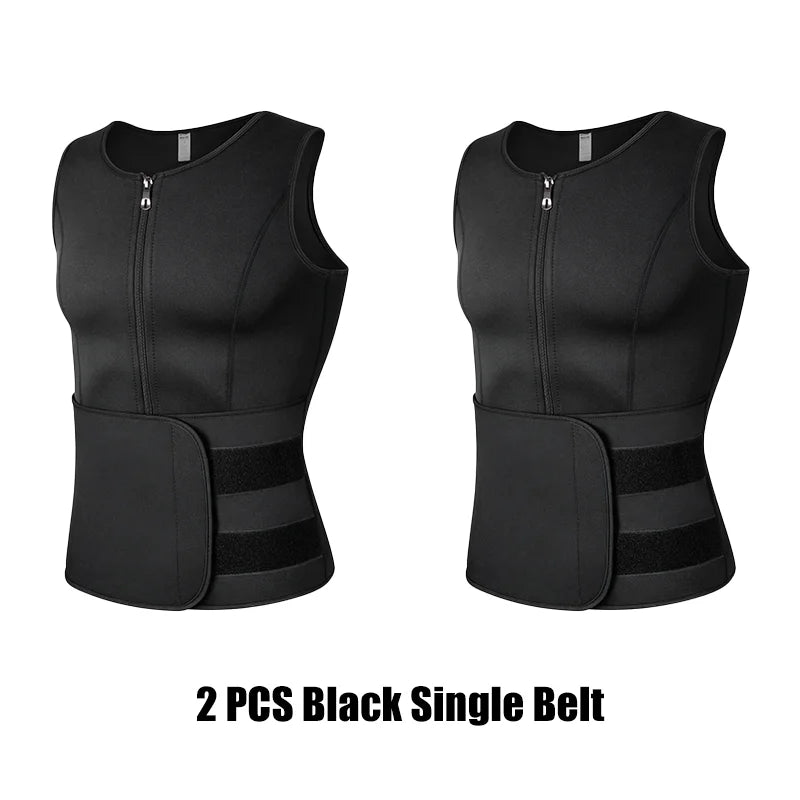 Men Body Shaper Waist Trainer Vest Slimming Shirt Sauna Sweat Vest Compression Undershirt Shapewear Fat Burner Workout Tank Tops
