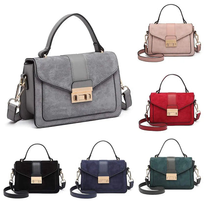 Miss Lulu Crossbody Bag for Women, Small Women's Top-Handle Bags, Suede Handbags for Shopping Traveling