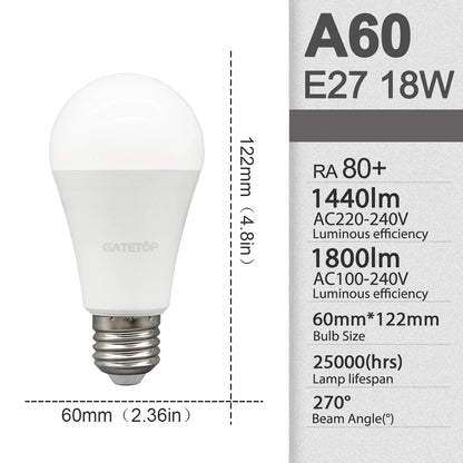 10pcs/lot LED bulb E27 AC 110V 220V 3W 8W 9W 12W 15W 18W 20W 24W LED A60 G45 lamp Saving Cold Warm White Bulbs for Home Light