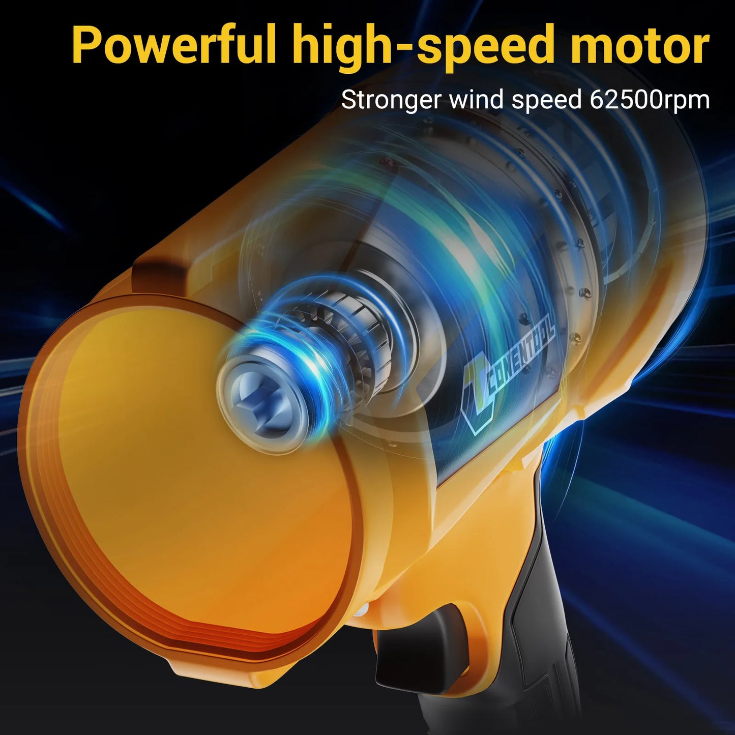 CONENTOOL 62500RPM Cordless Electric Turbo Blowers Jet Fan 200M/S Handheld Leaf Blower Dust Blowing for Makita 18V Battery Pin