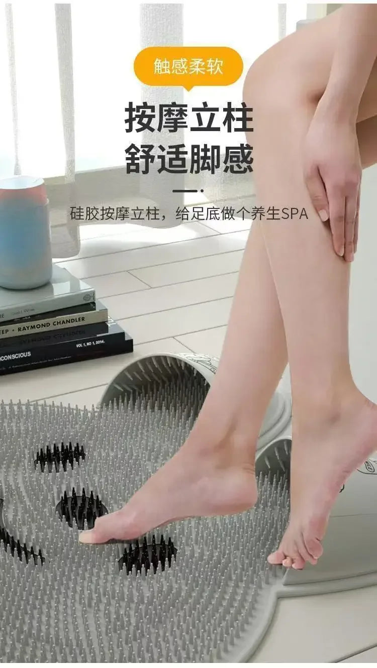 Rabbit Anti Slip Bath Mat Circular Massage Design Back Suction Cup Scrubber Foot Back Shower Anti Fall Device Bathroom Supplies