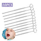5/10Pcs Dental Mirrors with Handle Stainless Steel Surgical Instruments Dentist Mouth Checking Makeup Supplies