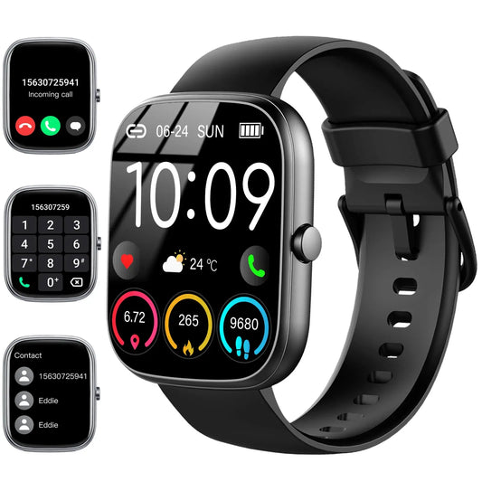 Jugeman 1.91" Smartwatch (Answer/Make Call), IP68 Waterproof Fitness Tracker, 110+ Sport Modes, Heart Rate and Sleep Monit.