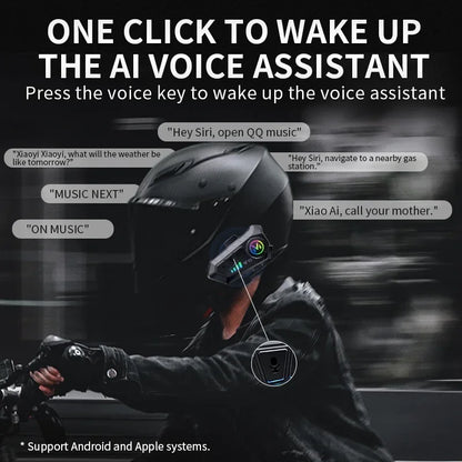 Y10 Bluetooth 5.3 Helmet Headset Wireless Hands-free Call Phone Kit Motorcycle Waterproof Earphone Music Player Speaker for Moto