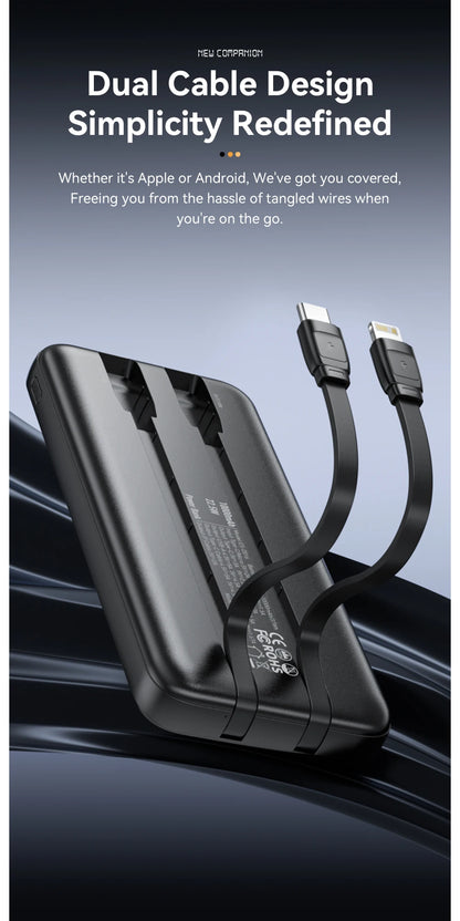 Essager Power Bank 30000mAh 22.5W PD Fast Charging Portable Powerbank 20000mAh/10000mAh For iPhone 16 15 14pro Max Huawei Xiaomi