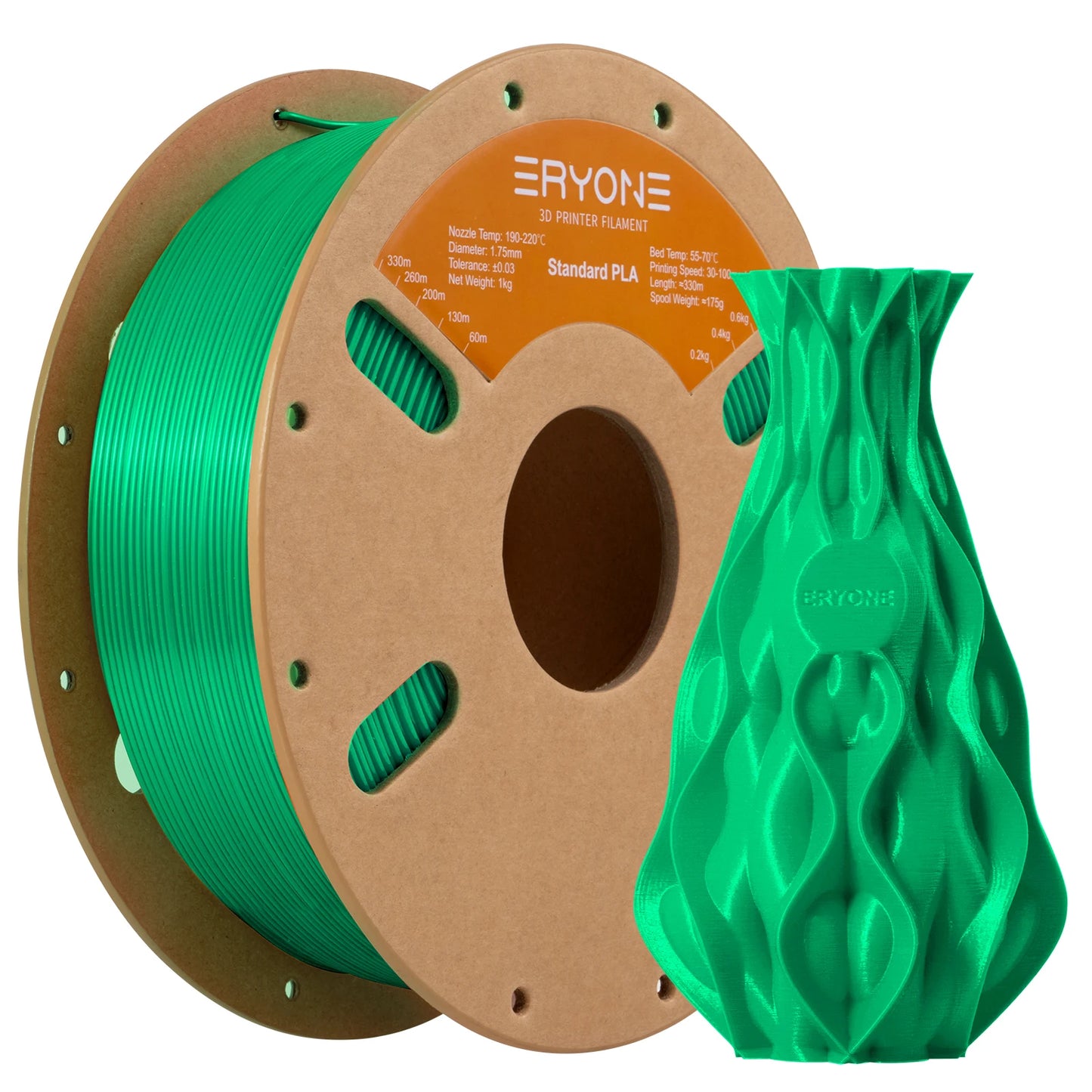 ERYONE 1/5/10KG Standard PLA Premium Filament 1.75mm 3D Print, Multicolor Available,big sale 1kg pla filament,1kg/spool