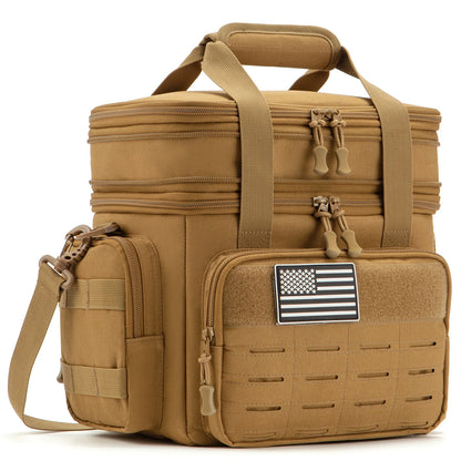 18L Tactical Lunch Box for Men Expandable Heavy Duty Insulated Cooler Bag Leakproof Thermal Bag Work Camping Outdoor Picnic