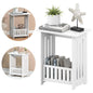 Bedside Tables white Nightstand Storage Display Unit Side Table End Table for Home 22*34*40cm