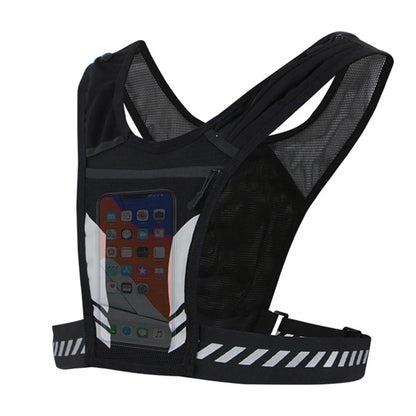 Reflective Running Backpack Mesh Breathable Hydration Backpack Lightweight Elastic Women Men Large Capacity for Jogging Fitness