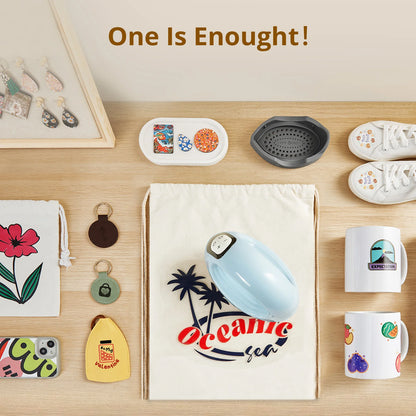 LOKLIK Mini Heat Press - 3 in 1 Heat Press Machine for T-Shirts Mugs Hats Small Heat Press Iron Press for Heating Transfe