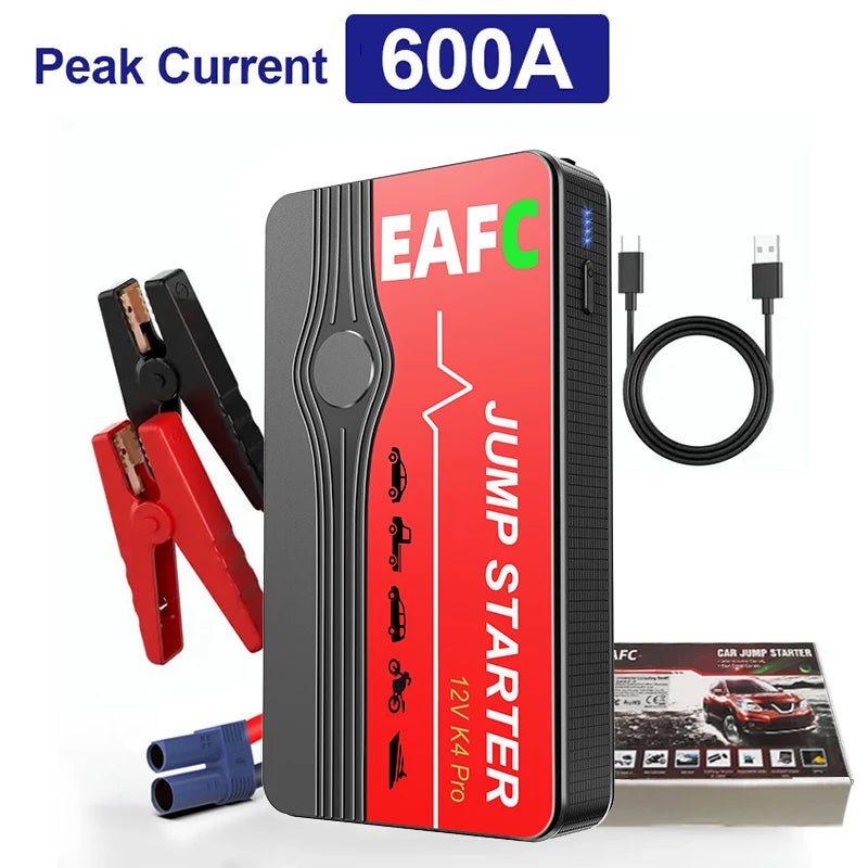 2000A/1200A High Power Car Battery Jump Starter Portable Car Battery Booster Charger Booster Power Bank Starting Device USB Port