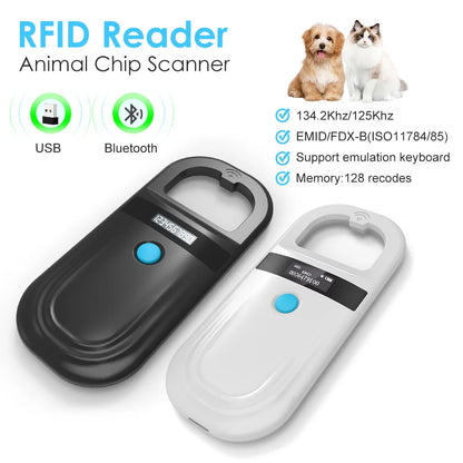 134.2KHz Animal Microchip Reader 125kHz Microchip Scanner Pet Microchip Scanner Chip Scanner for Dogs