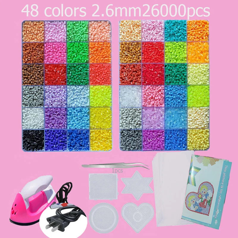 “Hama Beads Box – Thermal Mosaic Ironing Beads for Education, DIY Fuse Beads Toy, Available in 24, 48, or 72 Colors, 2.6 mm or 5 mm.”