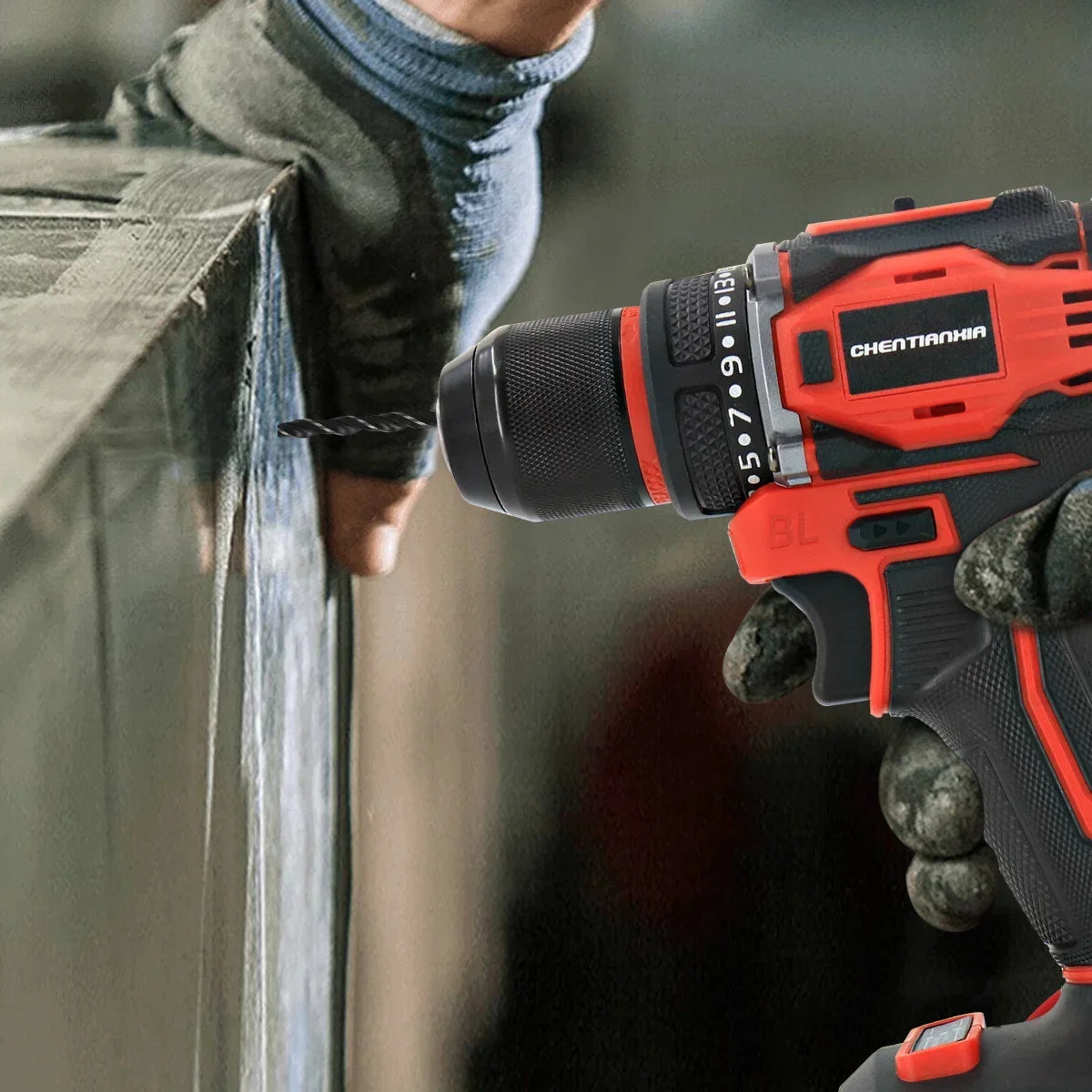 21V Brushless Electric Impact Driver Screwdriver Handheld Drill Set +2X Battery