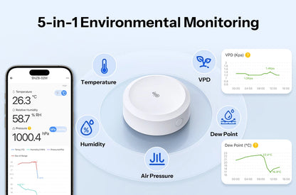 Sonoff Air Pressure Sensor Zigbee Temperature Humidity Barometric Smart Home Indoor Weather Monitor APP Alert Office SNZB-02M