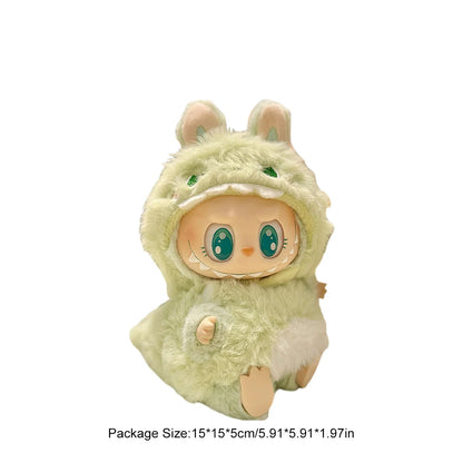 Mini Plush Doll'S Clothes Cute Outfit Accessories For Labubu V1 V2 Korea Kpop Idol Dolls Goose Dinosaur Macaron Clothing Gifts