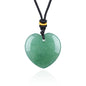 1pc 30mm Natural Stone Pendant Necklace Heart Amethyst Rose Quartz Pendant Necklace for Women Men Jewelry Party Gift
