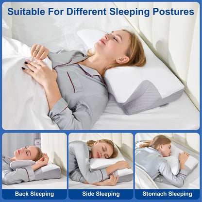 2026 NEW Butterfly-shaped comfortable pillow, soft memory foam pillow, neck support, neck pain relief, neck pillow