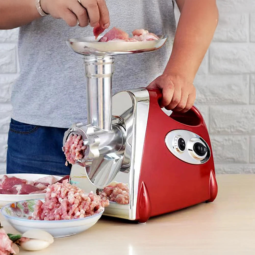 KOMORE Electric Manual Meat Grinder Kitchen Tool with Automatic Power-off Protection