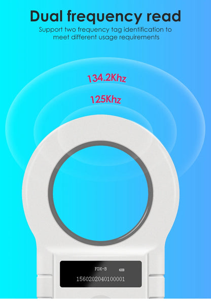134.2KHz RFID Animal Reader 15 Digits 125KHz Pet ID Scanner EMID FDX-B ISO 11784/85 Microchip Tag Registration For Cow Fish Dog