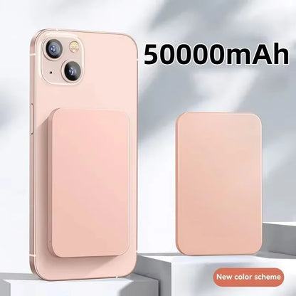 50000mAh Wireless Magnetic Power Bank PD 22.5W Fast Charging Portable External Spare Battery Pack for Magsafe For iPhone Samsung