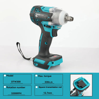 Makita DTW300 18V Tool Set Brushless Power Large  Cordless Wrench 330Nm Torque Wind Cannon Remove Tire Lithium Auto Repair