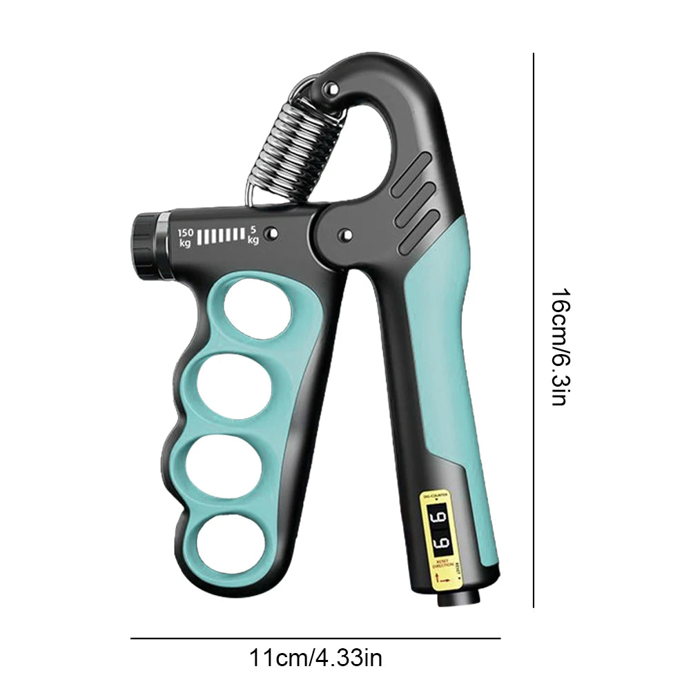 Hand Grip Strengthener 5-100Kg Adjustable Resistance Wrist Expander Anti Slip Ergonomic Hand Strength Exerciser with Counter