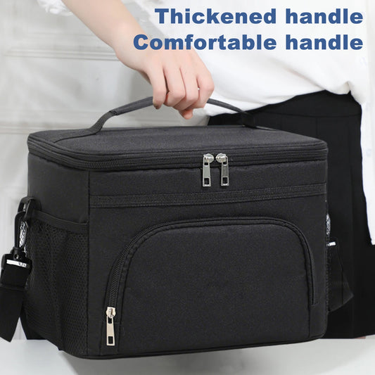 Thermal Insulated Lunch Bag with Adjustable Strap Thermal Cool Bags Portable Thermal Lunch Tote Bag for Women Men Office Work
