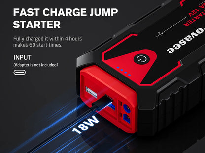 Povasee Jump Starter Power Pack 3000A Car Battery Booster Jump Starter Car Jump Starter Power Bank Jump Pack with Jump Leads