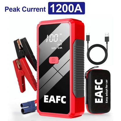 2000A/1200A High Power Car Battery Jump Starter Portable Car Battery Booster Charger Booster Power Bank Starting Device USB Port