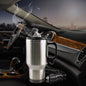 450ml Electric In-car Travel Heating Cup by Cigarette Lighter Plug Stainless Steel Vehicle Heated Coffee Cup 12V Car Heated Mug