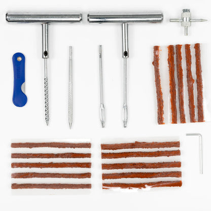 Portable Car Tire Repair Kit 23Pcs DIY Easy Repair Tyre Puncture Repair Tool For Car Motorcycles ATVS Lawnmowers Tractors Trucks