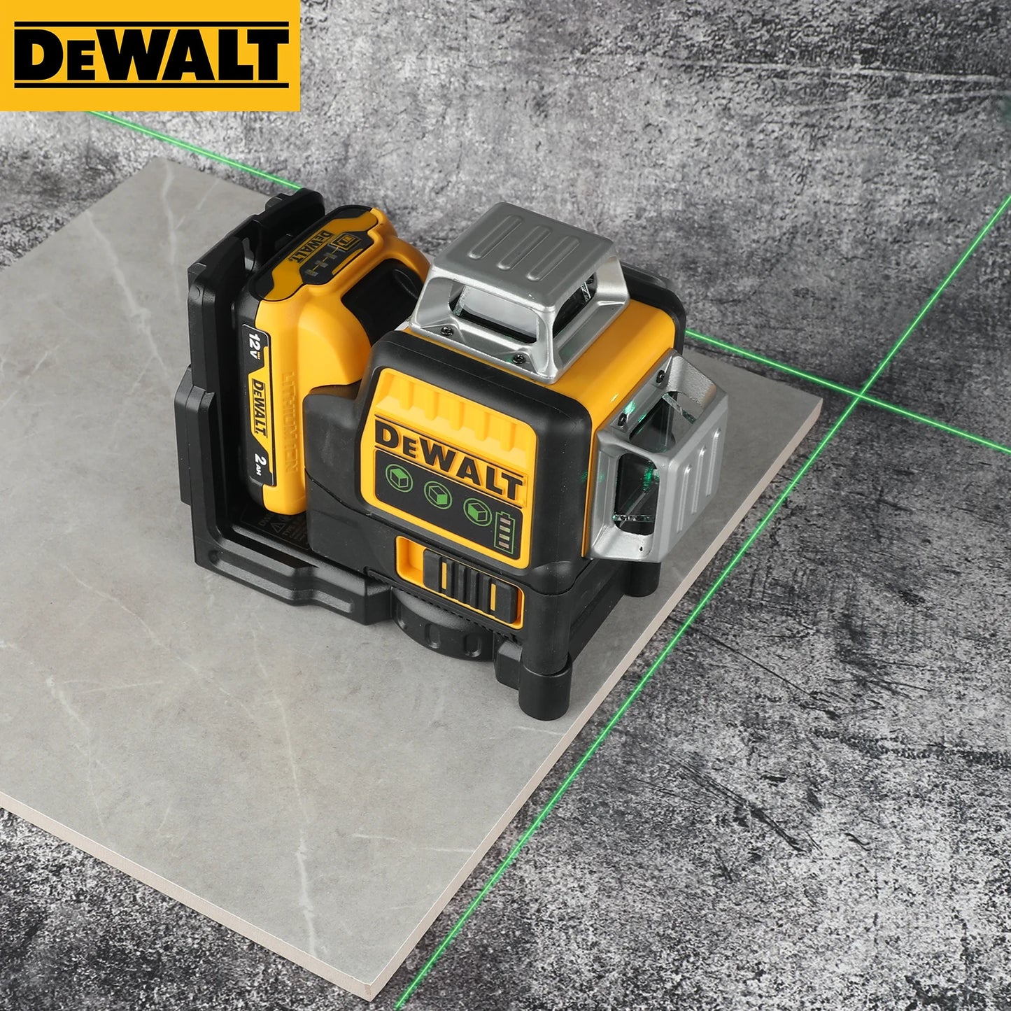 2026 Dewalt DW089LG 3 Sides*360 Degree Vertical 12V Lithium Battery 12 Lines Laser 360 Level Horizontal Green Meter Outdoor