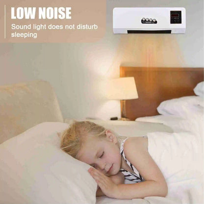 2-in-1 Heater & Fan Combo - Wall Mounted with Digital Display, Timer, and Natural Wind Mode for Home, Office, and Dormitory