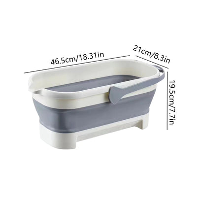 Collapsible Bucket Portable Folding Bucket Car Wash Basin Silicone Washing Bucket Camping Home Foldable Cleaning Mop Bucket