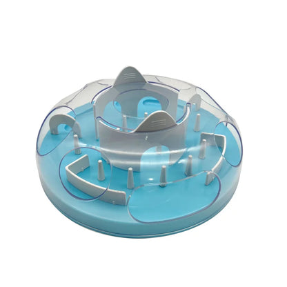 Interactive Cat Slow Feeder Puzzle Maze Toy, Anti-Choke Pet Treat Dispenser Bowl for Kitten Small Dog, Food Grade Interactive Fe
