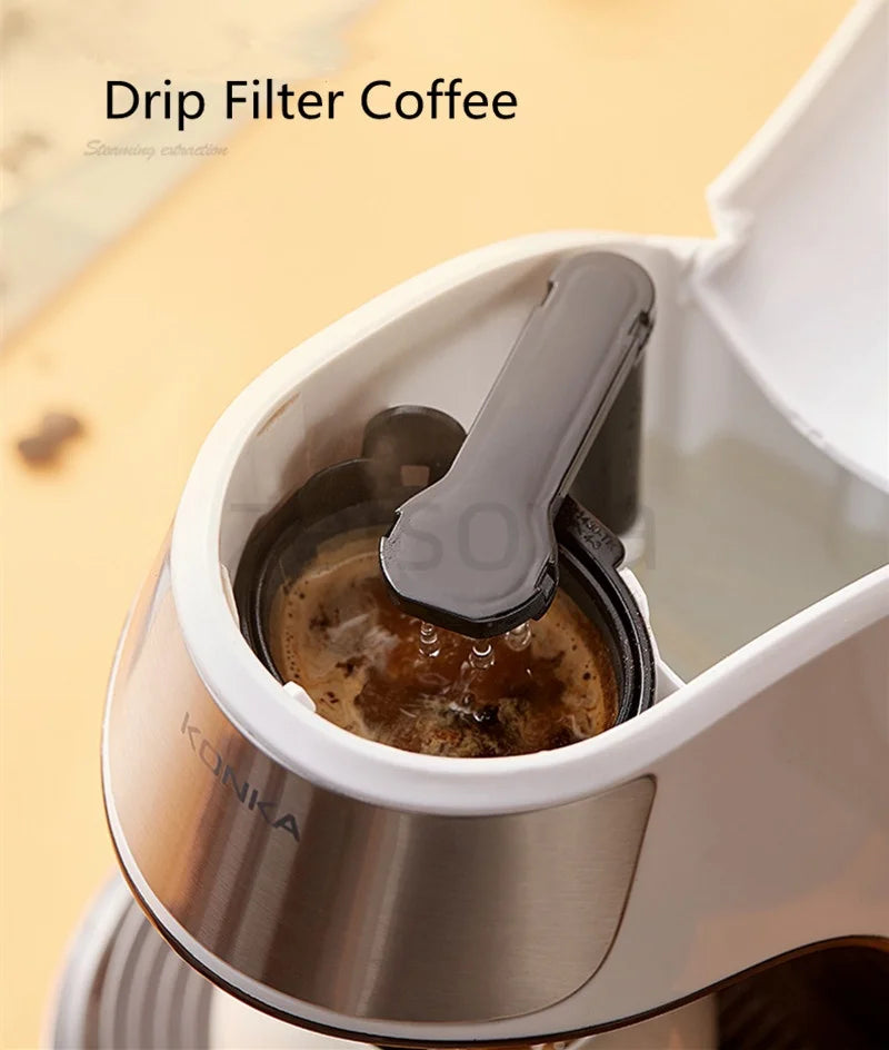 Household small automatic coffee machine office brewing tea machine drip coffee machine