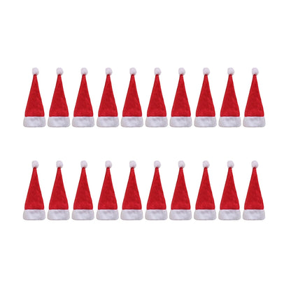 Mini Candy Christmas Hat Classic Decoration Christmas Lollipop Cap Festival Party Supplies for Kitchen Utensils Soda Wine Bottle