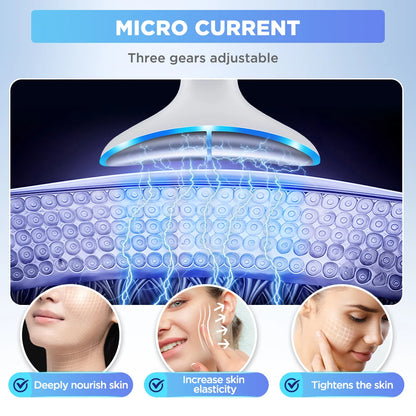 3 Massage Modes Microcurrent Neck Beauty Device Face Lifting Firming Massage Neck Beauty Instrument Tighten Skin Care Tool