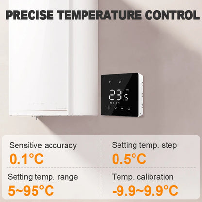 Smart Wireless Gas Boiler Thermostat Tuya WiFi Zigbee Daily Programmable Battery Powered Temperature Controller Alexa Google Hom